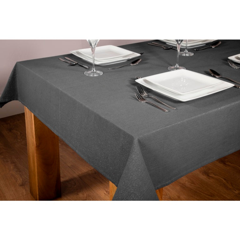 Premier Grey Lurex Tablecloth 1.3m x 2m