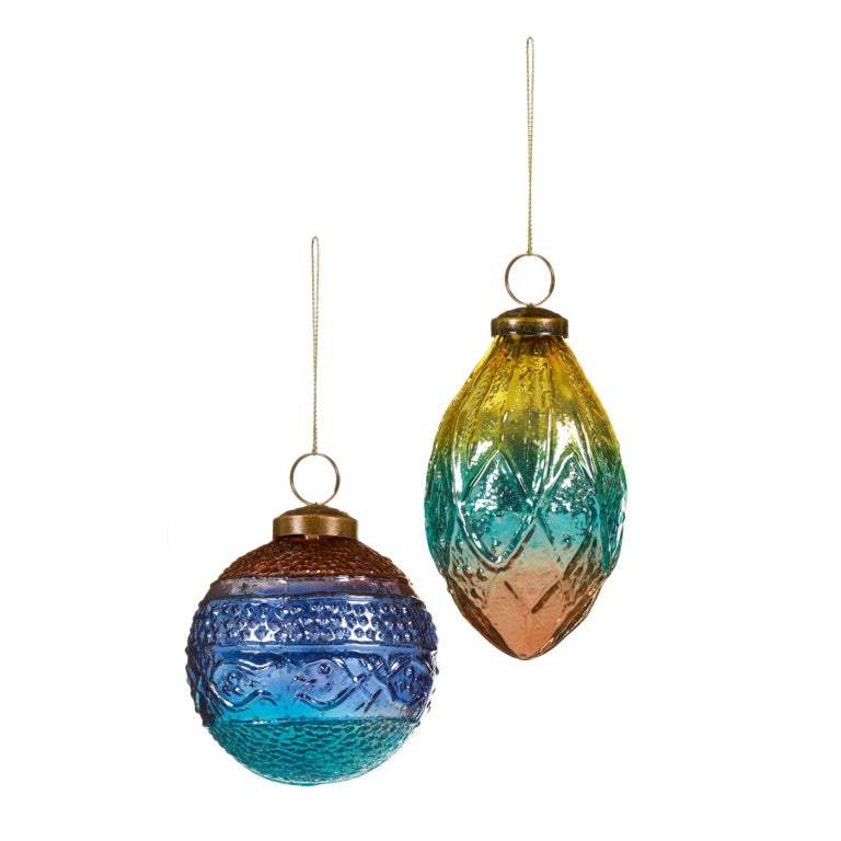 Premier Oil Finish Patterned Glass Ball Drop 75mm