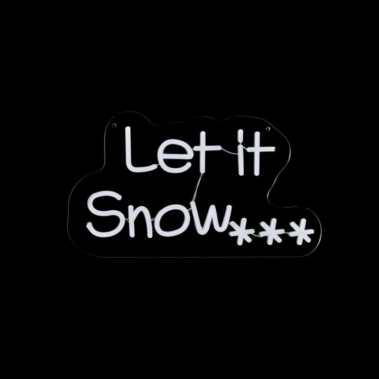 Premier Let It Snow Hanging Lit Neon Sign 40cm