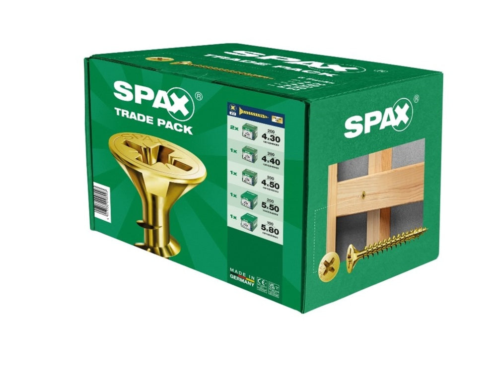 Spax Yellox Pozi Trade Pack Screws 1100