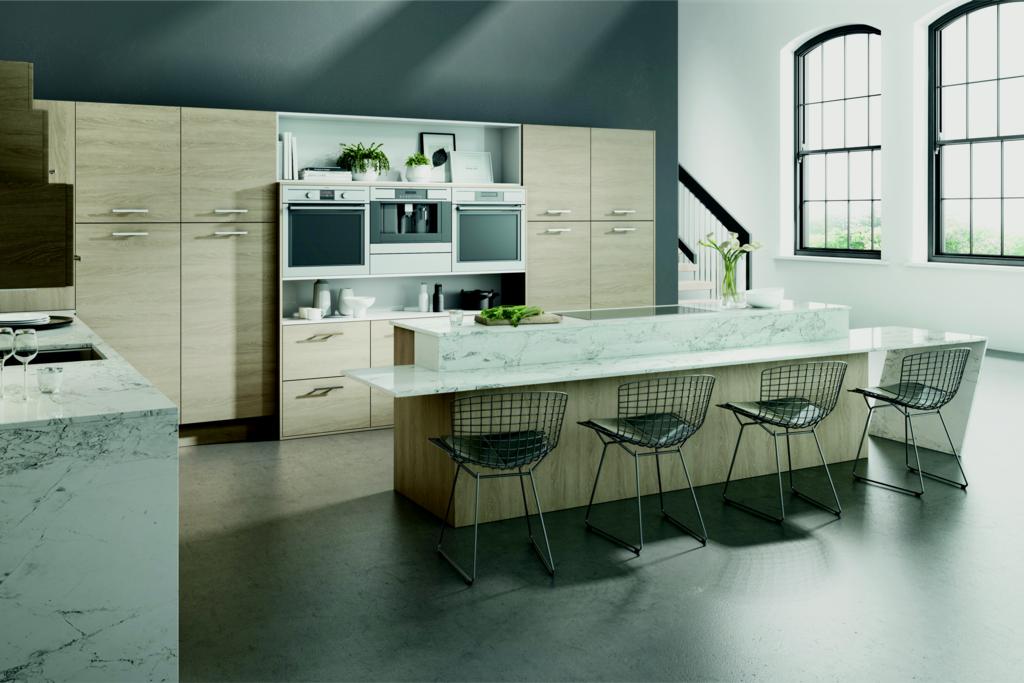 Chippendale Shaker Sand Oak Kitchen 11 Piece Layout Example