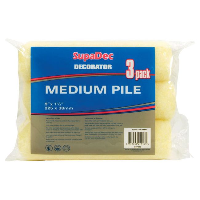 SupaDec Roller Refills (9" x 1.5" / 225mm x 38mm)