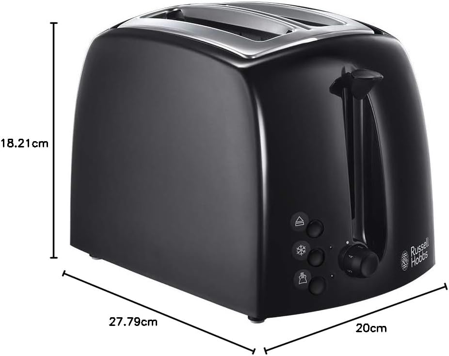 Russell Hobbs Textures Toaster Black