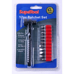 SupaTool Ratchet Screwdriver 12 piece