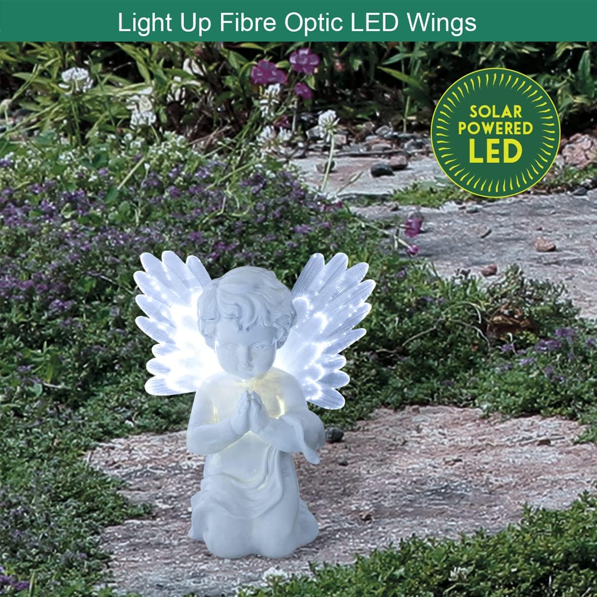 GardenKraft Solar Led Angel