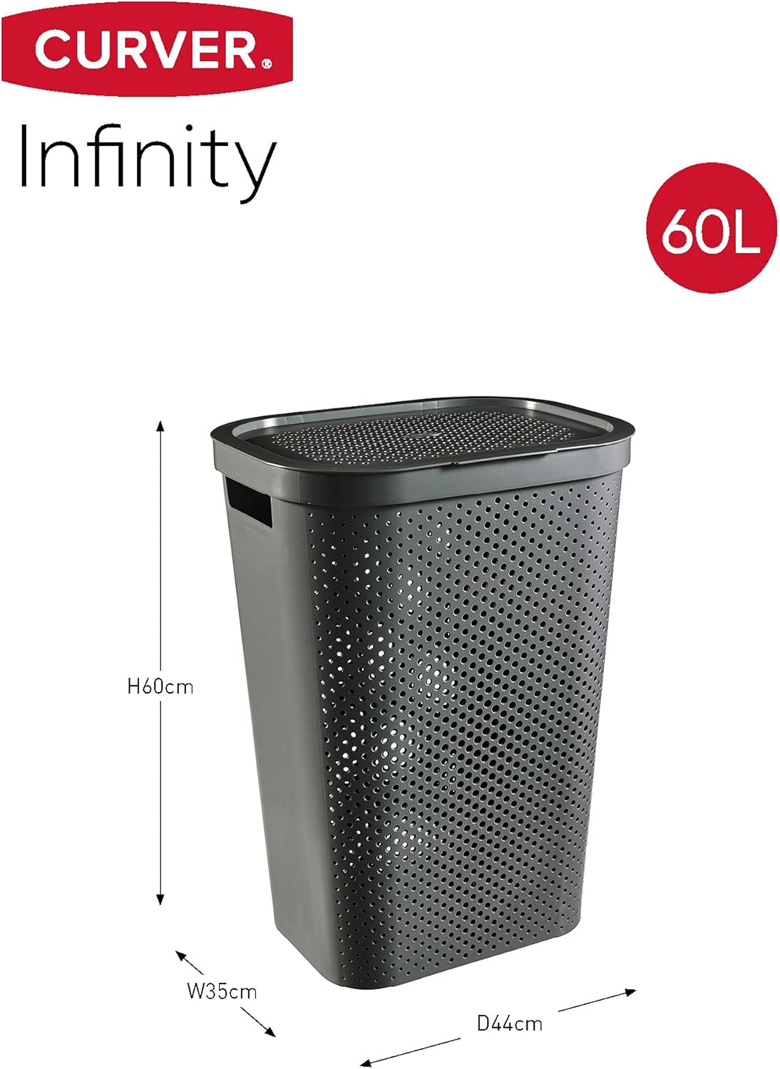 Cesto para la ropa sucia de puntos infinitos reciclados de Curver