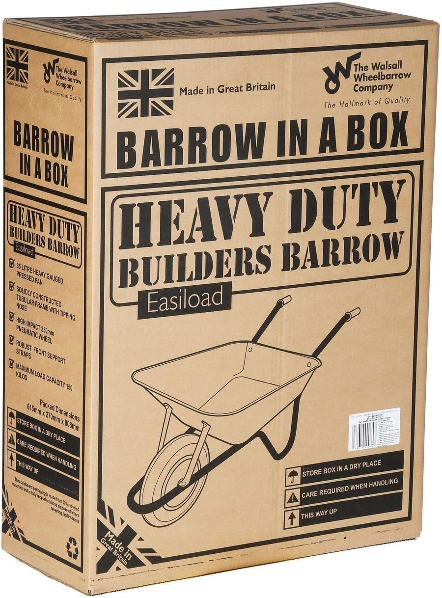 Walsall Wheelbarrow WALSALL BSHGP SHIRE GREEN POLYPRO PNEUMATIC BARROW 90L