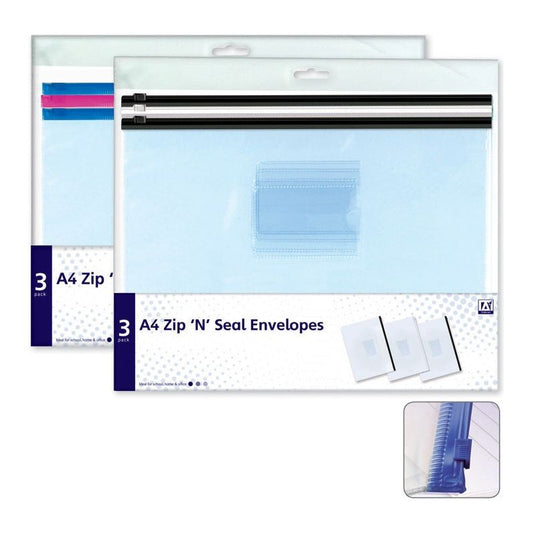 Anker A4 Zip & Seal Plastic Envelopes