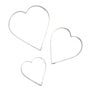 Tala Plain Heart Cutters - Stainless Steel (Set of 3)