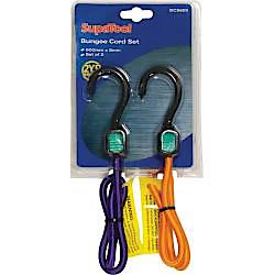 SupaTool Bungee Cord Set with Plastic Hooks 600mm x 8mm