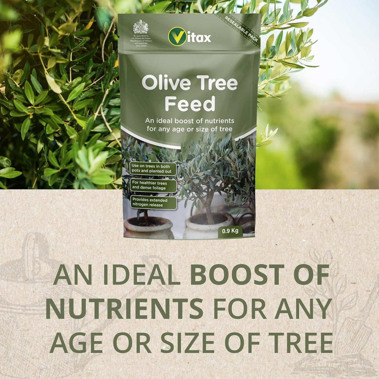 Vitax Olive Tree Fertiliser – 0.9kg Pouch