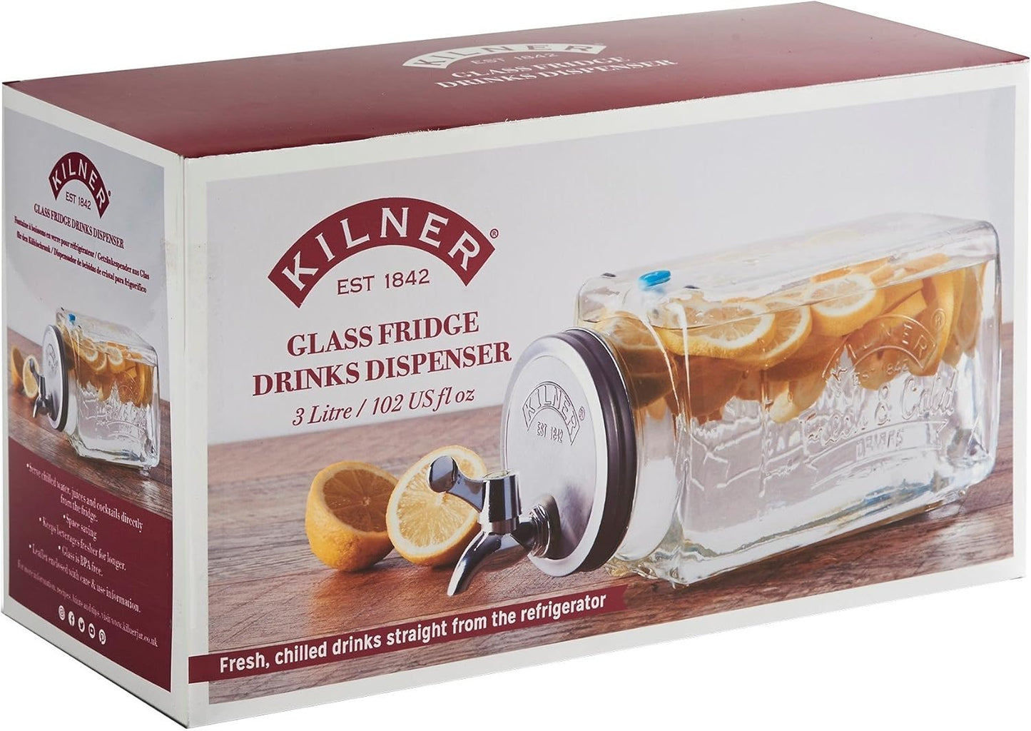 Kilner Fridge Dispenser 3L