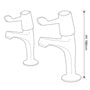 SP Rhodes Lever Sink Taps H 166mm W 118mm D 43mm