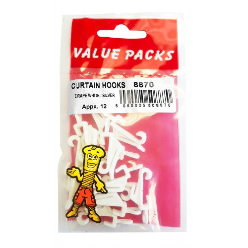 Ganchos para cortinas Fast Pak BLANCO/PLATA