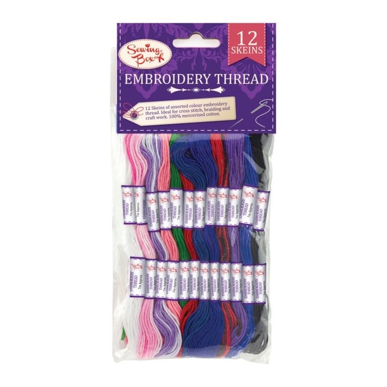 Sewing Box Embroidery Thread 12 Pack