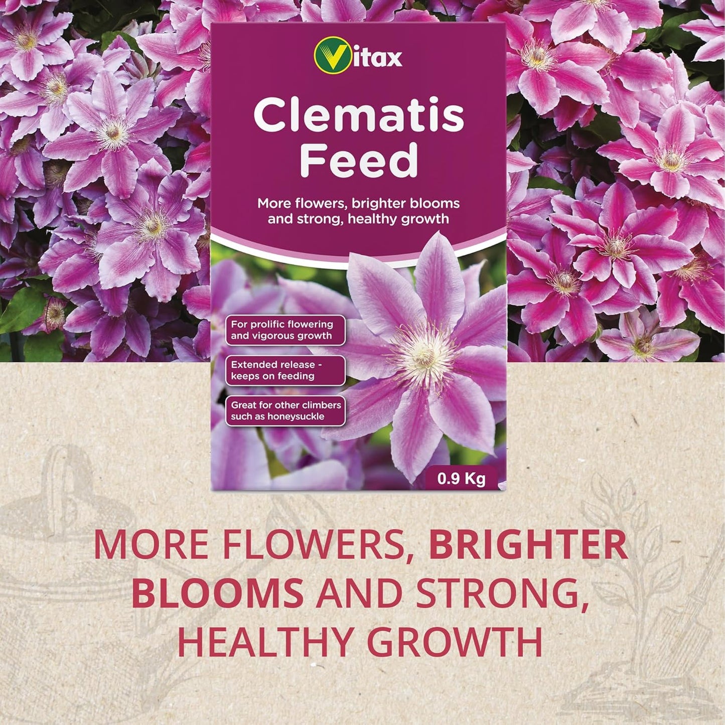 Vitax Clematis Feed Pouch 0.9kg