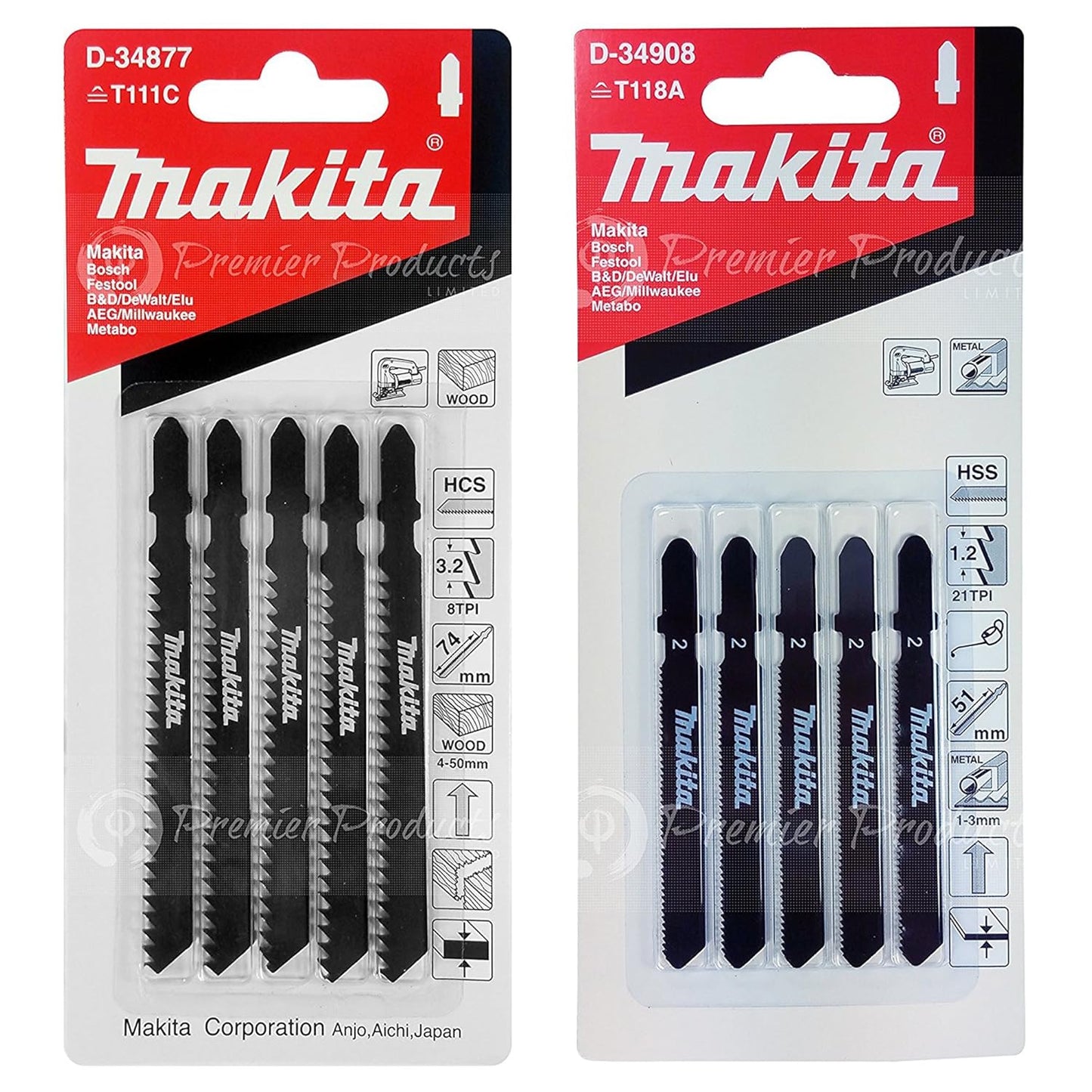 Makita Jigsaw Blade Set