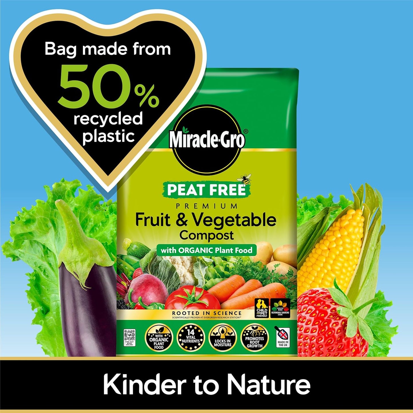 Miracle-Gro® Organic Fruit & Veg Peat Free Compost