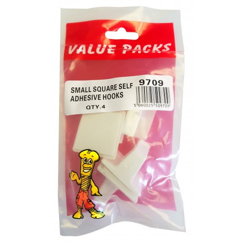Fast Pak SMALL SQUARE SELF ADHESIVE HOOKS
