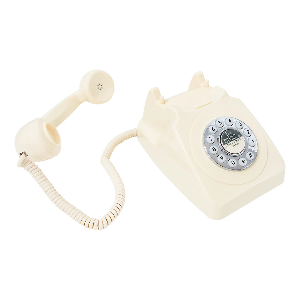 Global Gizmos Cream Retro Telephone