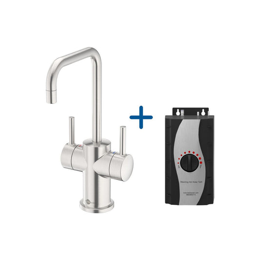 InSinkErator FHC3020 Hot/Cold Water Mixer Tap & Standard Tank - Brushed Steel
