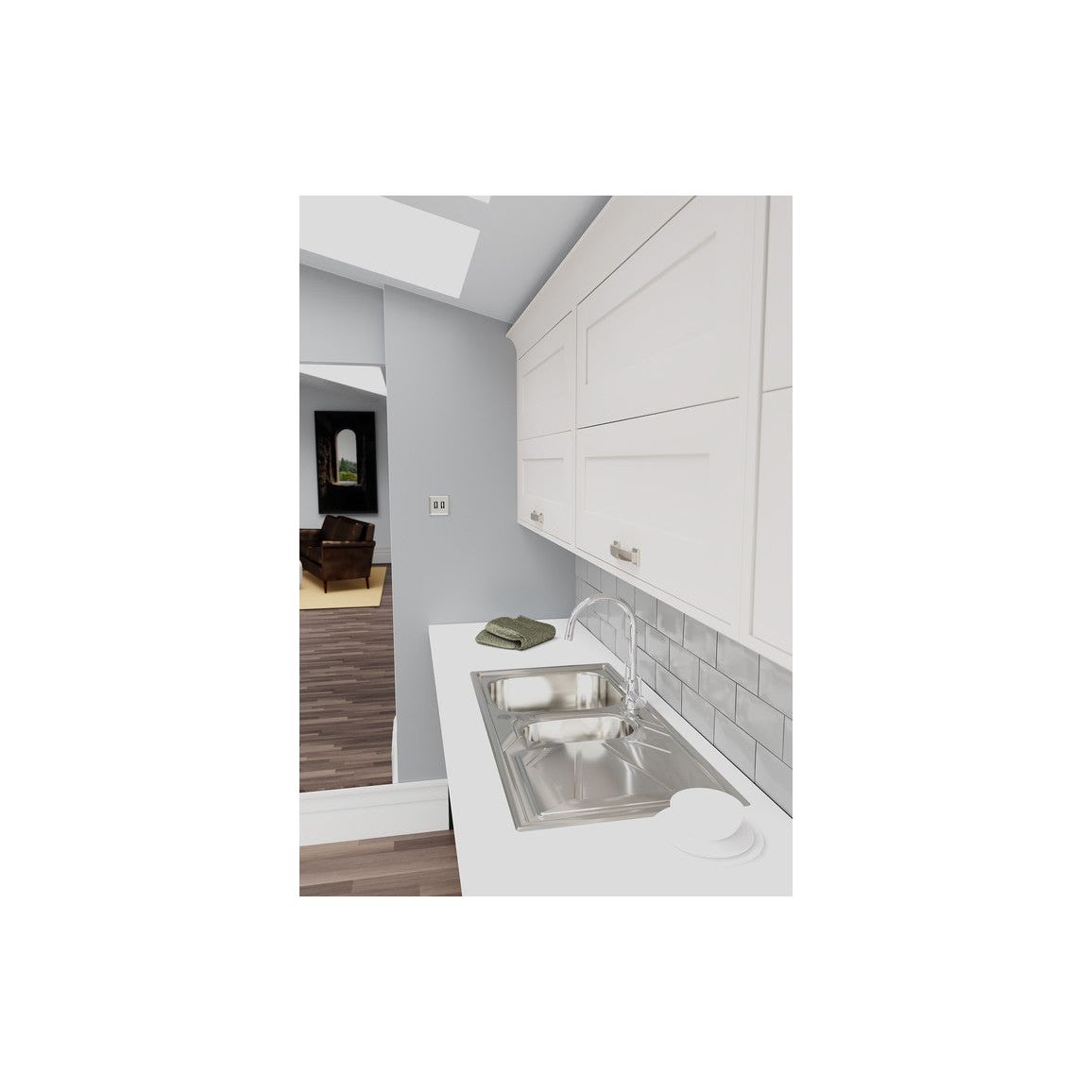 Abode Oriel 1.5B Inset Black Granite Sink & Nexa Tap Pack