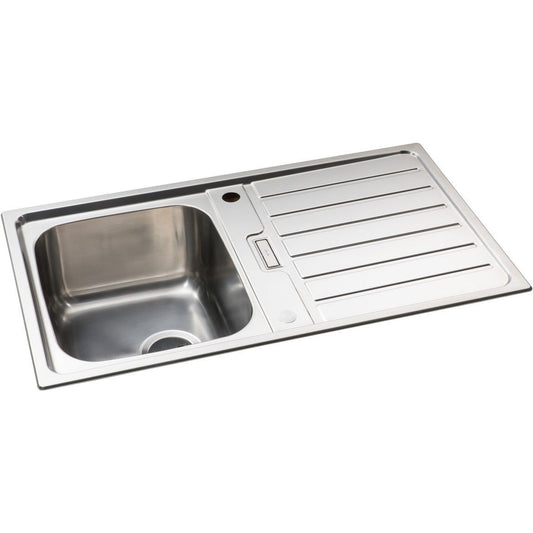 Abode Neron Compact 1B & Drainer Inset Sink - St/Steel