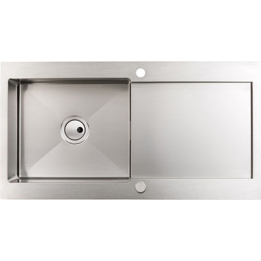 Abode Verve 1B & Drainer Inset Sink - St/Steel
