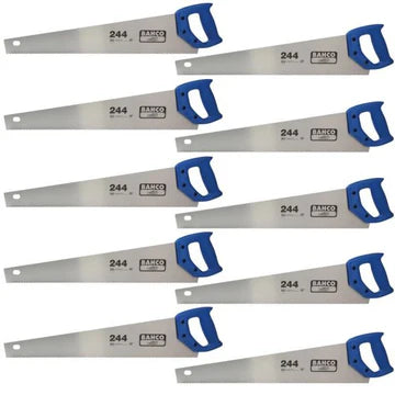 Bahco 2 x 244 22" punta dura + 1 x 244 22" sierras de mano de corte fino