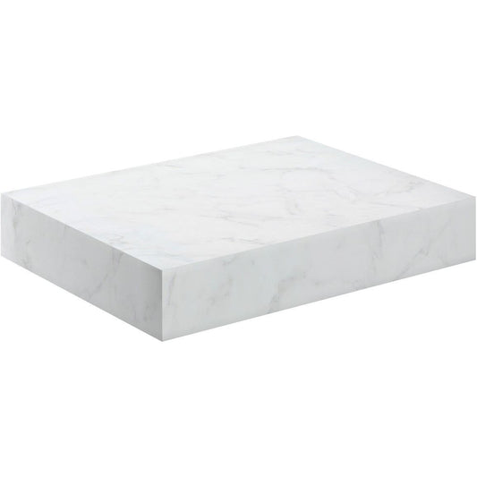 Hayes 600mm Wall Hung Basin Shelf - White Marble