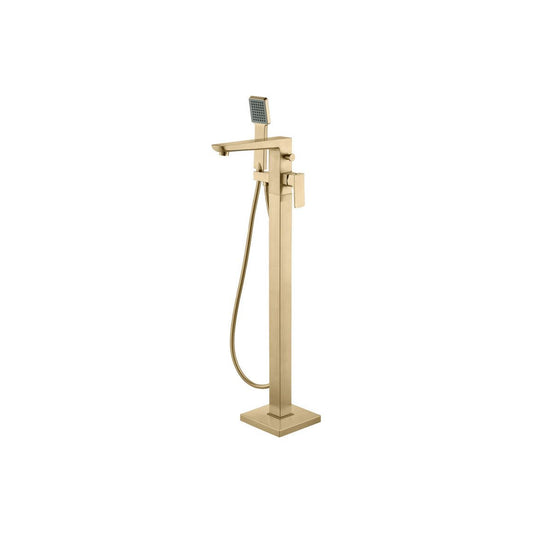 Fegge Floor Standing Bath/Shower Mixer - Brushed Brass
