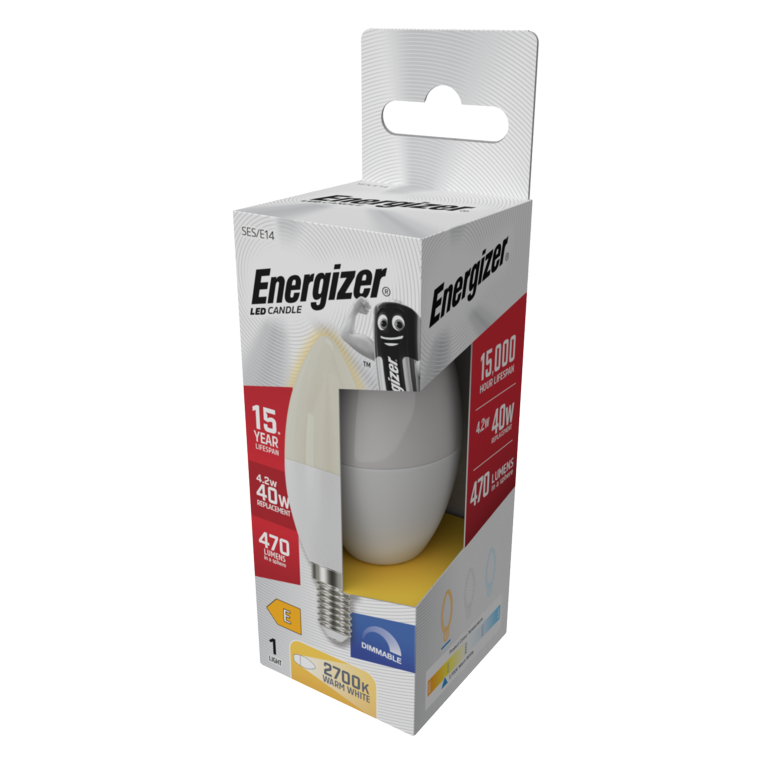 Energizer LED Candle 470lm Opal E14 Dimmable