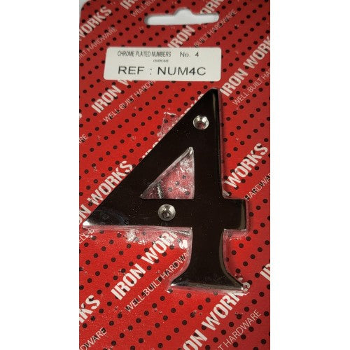 Fast Pak #4 CHROME NUMERAL 75mm