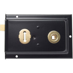 Sterling Rim Lock Black 6" x 4"