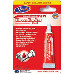 Streetwize V-Tech Threadlocker - 6g Red