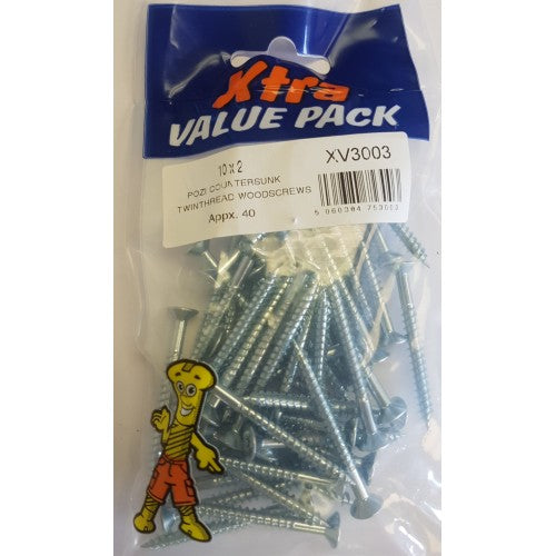 Fast Pak 10 x 2 POZI CSK TWINTHREADS xtra value