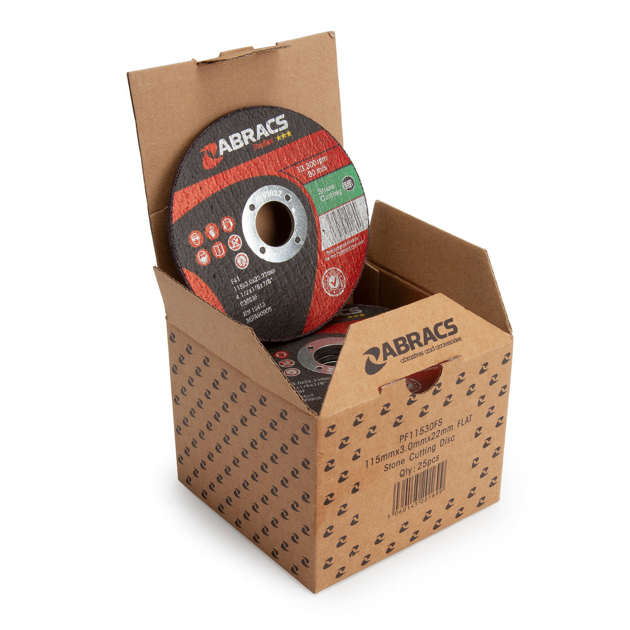 Abracs Phoenix Disco abrasivo de piedra plana 125 mm x 6,0 mm x 22,23 mm