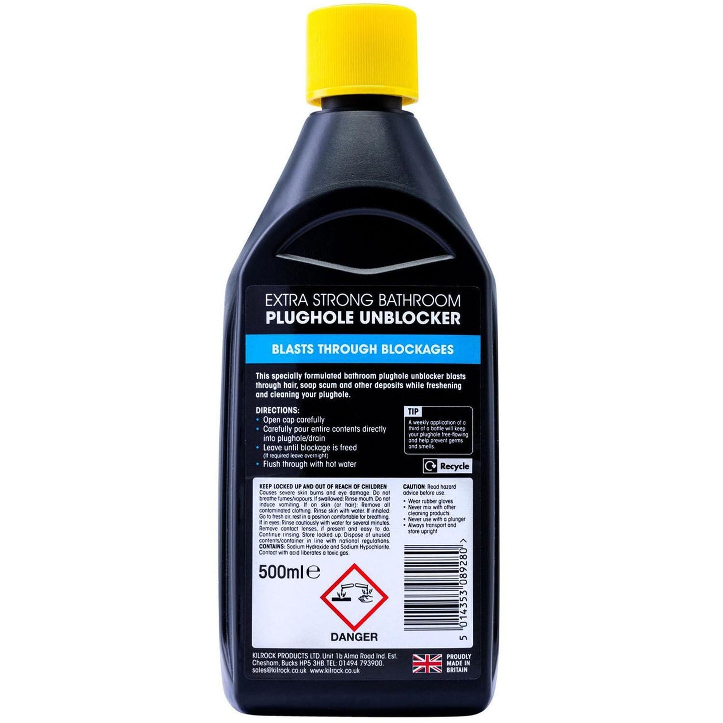 Kilrock Plughole Unblocker Bathroom 500ml