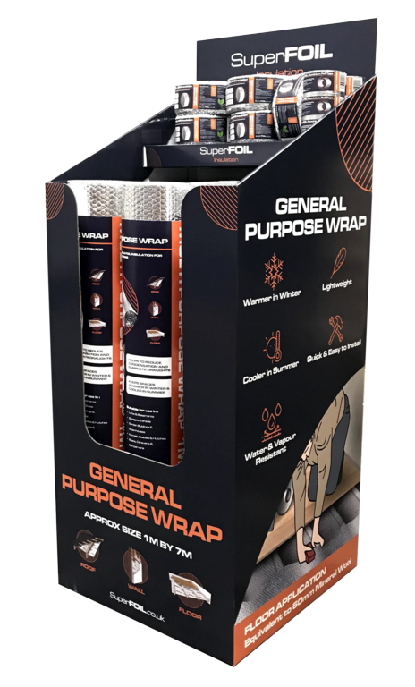 Superfoil 1/4 Pallet Floor Standing Display Unit