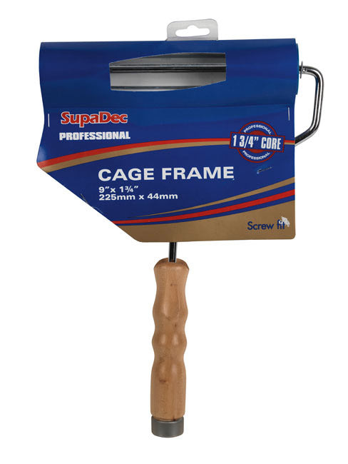SupaDec Wooden Handle Cage Frame - 9" x 1.75" / 255mm x 44mm