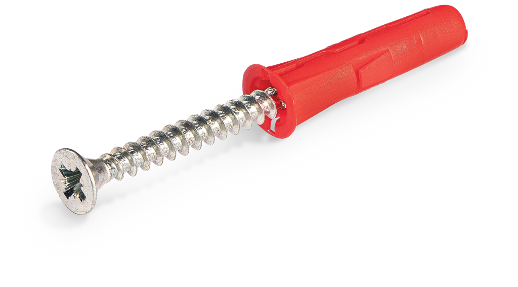 Rawlplug Universal Plug and Screw – Red