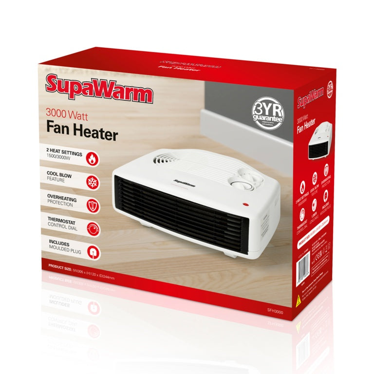SupaWarm Fan Heater - 3000W