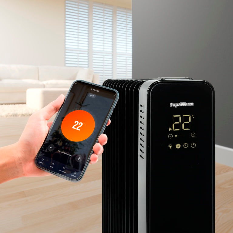 SupaWarm Smart Oil Filled Radiator With Wifi Control - 2500W