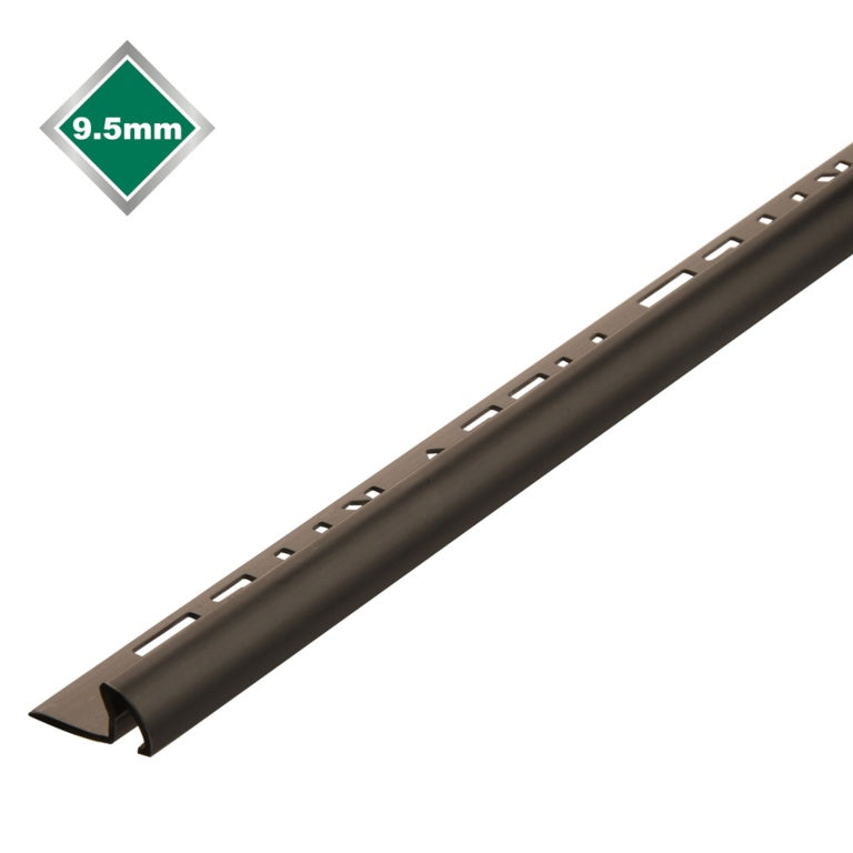 Tile Rite Profile + Tile Trim - 2.4m x 9.5mm (Black)