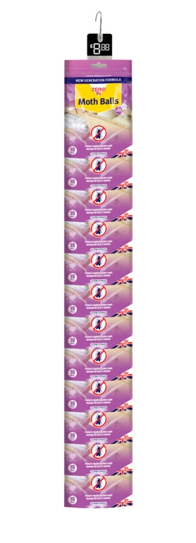 Zero In Moth Balls - 10 Sachets, Clip 24