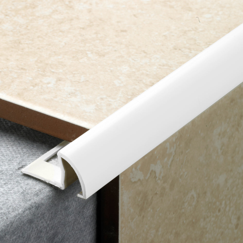 Tile Rite Tile Edging Deep White - 2.4m x 9.5mm