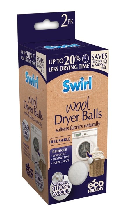 Swirl Wool Laundry Balls – 2 Pack