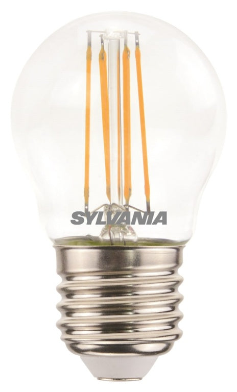 Sylvania LED Retro Ball Lamp Clear 470 Lumen E27 ES - Warm White