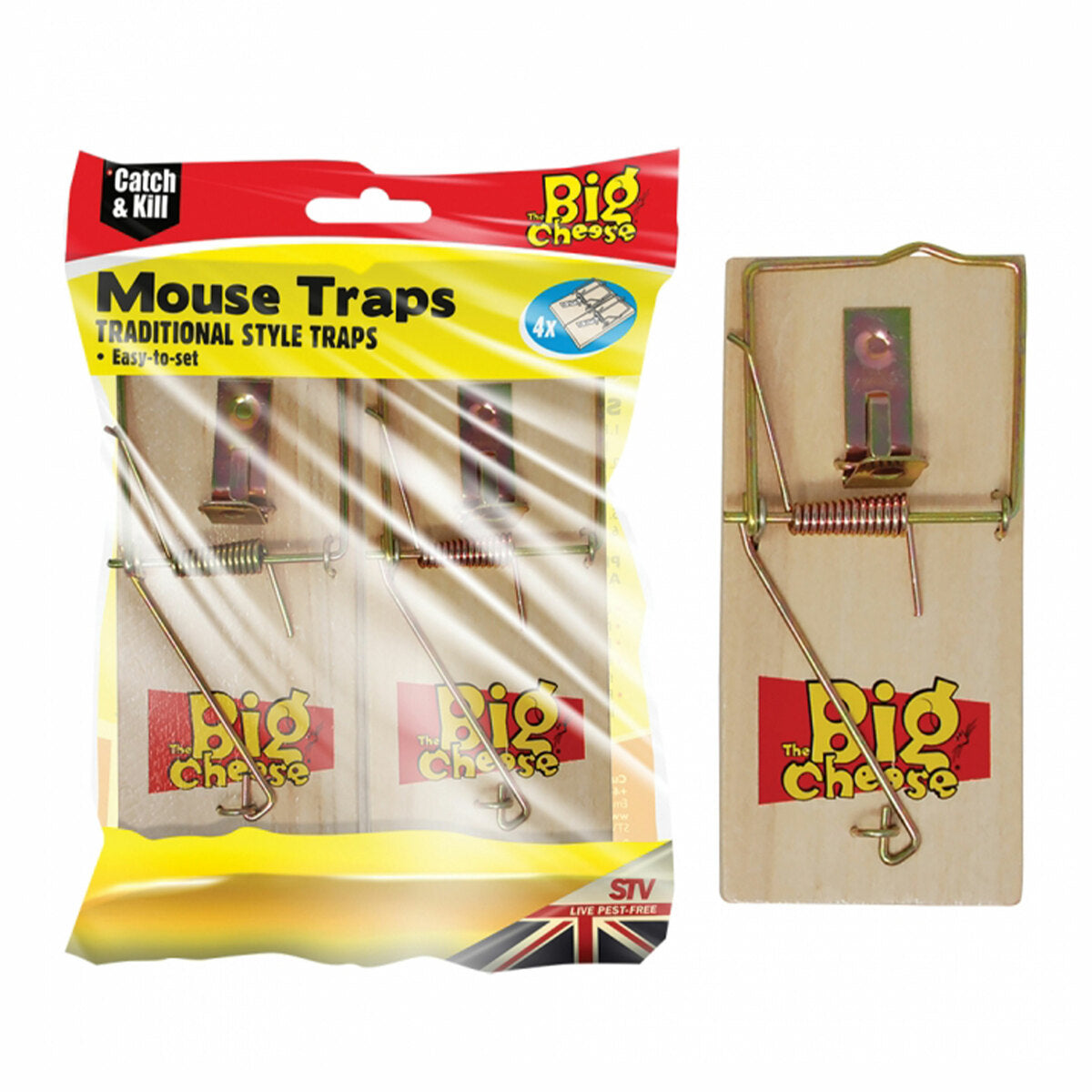 The Big Cheese Wooden Mouse Trap – 4 Pack