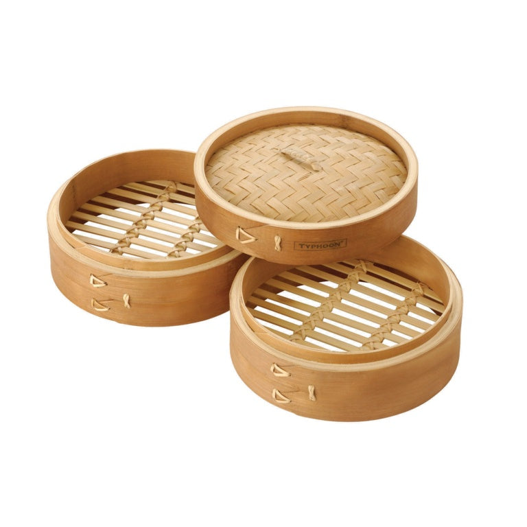 Typhoon Double Tier Bamboo Steamer – 8"
